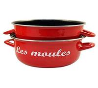 Baumalu - 312868 - Enamel Musselpot 18 cm with decor red color