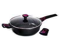 Baumalu GRANIT PRO 383604 Sauté Pan with Lid 28 cm Forged Aluminium Black