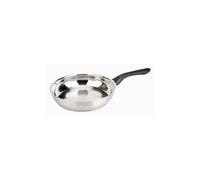 Baumalu, Primo Stainless Steel Frying Pan 24 cm - Suitable for All Heat Sources Including Induction - Cold Bakelite Handle - Quick Temperature Rising - Ideal for Seared Meats
