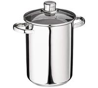 Baumalu - Stainless Steel Asparagus Cooker - Glass Lid, Stainless Steel Handles - All Heat Sources Including Induction - Triple Base Diffuser - Diameter 16cm, 25 x 17 x 23 cm