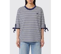 Baumatic UND PFERDGARTEN Striped Cotton T-shirt with Embroidered Logo - Size: M - female