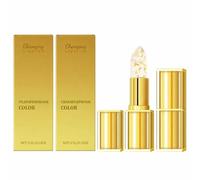 Baume à LèVres Hydratant Enrichi En Feuilles D'Or, Couleur Varie Selon Ph | Baume à lèvres hydratant 24 heures, sans transfert et longue tenue, au fini brillant intense qui change couleur selon le pH