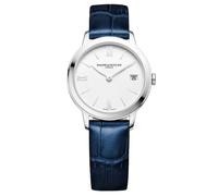 Baume & Mercier Classima Women's White Dial Blue Leather Strap Watch
