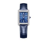 Baume & Mercier Hampton Ladies' Diamond Set Blue Leather Strap Watch