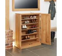 Baumhaus Mobel Oak 2 Door Large Shoe Cupboard