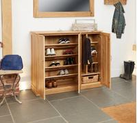 Baumhaus Mobel Oak Extra Large Shoe Cupboard