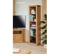 Baumhaus Mobel Oak Narrow Bookcase in Light Brown Baumhaus Light Brown