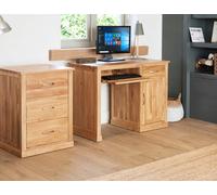 Baumhaus Mobel Oak Single Pedestal Computer Desk