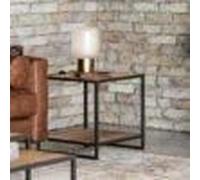 Molly and Milo London Rustic Revival Collection - Lamp / Side Table Open, Brown