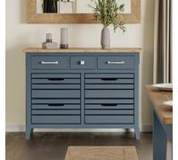 Baumhaus Signature 7 Drawer Blue Sideboard - Wilko