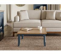 Molly and Milo London Cobalt Crest Collection - Square Open Coffee Table, Blue