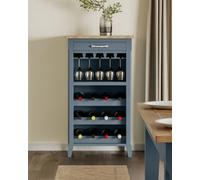 Baumhaus Signature Blue Wine Rack / Glass Storage Cabinet