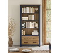 Baumhaus Splash Of Blue - Large Open Bookcase With Drawers
