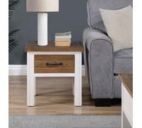 Baumhaus Splash Of White - Lamp Table With Drawer