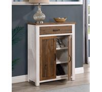Baumhaus Splash Of White - Shoe Storage Cupboard With Drawer