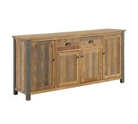 baumhaus Urban Elegance - Reclaimed Extra Large Sideboard - Solid Wood & Steel Frame