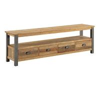 baumhaus Urban Elegance - Reclaimed Extra Large Widescreen TV unit - Solid Wood & Steel Frame