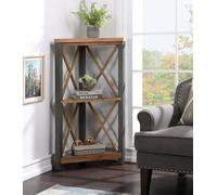 Baumhaus Urban Elegance Reclaimed Small Corner Bookcase, Brown