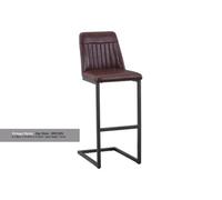 Baumhaus Vintage Brown Leather Bar Stool (Pack Of Two), Brown