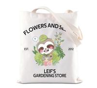 BAUNA ACNH Merchandise Inspired Tote Bag Sloth Lovers Gift Leif Gardening Store Shoulder Bag Animal Villagers Gift Video Gamer Gift (2012 Tote)