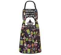 BAUNA Bob’s Linda Kitchen Apron Mommy Doesn't Get Drunk Apron With Pocket Bob's Burgers Kitchen Decor Bob Housewarming Gift (Mommy Apron)