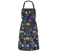 BAUNA Dancing Queen Kitchen Apron Thank You For The Music Apron With Pocket Mamma Kitchen Decor Mamma Housewarming Gift (The Music Apron)