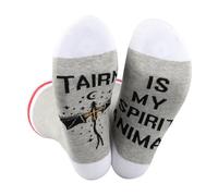 BAUNA Dragon Rider Crew Sock Fourth Wing Novelty Sock Tairn Dragon Is My Spirit Animal Bookish Gift (UK, Alpha, One Size, Regular, Regular, Tairn Dragon Sock)