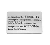 BAUNA Inspirational Wallet Card Inspirational Christian Bible Verse Gift Religious Gift Serenity Prayer Gift God Grant Me The Serenity to Accept The Things Gift (Serenity Wallet Card)