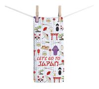 BAUNA Japan Trip Kitchen Towel Travel Vacation Dish Towel Tokyo Journey Souvenir Let’s Go To Japan Kitchen Decor (Japan Towel)