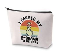 BAUNA K Drama Gift for Korean TV Show Fans I Paused My KDrama to Be Here K Drama Cosmetic Bag Korean Lover Gift (KDrama)