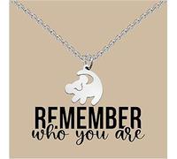 BAUNA Lion King Gift - 'Remember Who You Are' Movie Quote Necklace Inspiration Gift For Best Friends