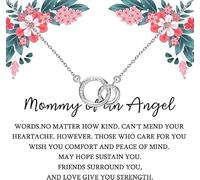 BAUNA Miscarriage Gifts Mommy Of An Angel Necklace Pregnancy Loss Memorial Gift For Mommy Remembrance Gift Sympathy Gift (Mommy angel ne)