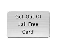 BAUNA Monopoly Get Out of Jail Free Card Funny Wallet Insert Gifts for Men Prison Inmate Joke Gag Gift (Get Out SC)