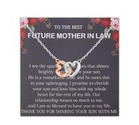 BAUNA Mother In Law Wedding Necklace Mother Of The Groom Gift From Bride I Am So Blessed To Have You In My Life Jewelry, Zinc, alloy