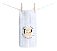 BAUNA Philadelphia TV Series Inspired Kitchen Towel When I'm Dead Just Throw Me In The Trash Dishes Towel Housewarming Gift (Trash Towel)