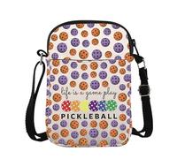 BAUNA Pickleball Cross Body Bag Life Is Short Play Pickleball Messenger Bag Pickleball Lover Gift Pickleball Player Gift