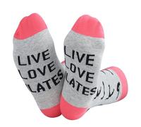 BAUNA Pilates Lover Mom Crew Sock Live Love Pilates Novelty Sock Pilates Life Gift Pilates Coach Instructor Appreciation Gift (Live Love Pilates Sock)