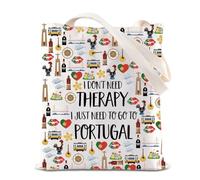 BAUNA Portugal Vacation Tote Bag Portugal Souvenir Shoulder Bag Portugal Trip Gift Portugal Lovers Gift Journey Gift Traveler Gift (Portugal Tote)