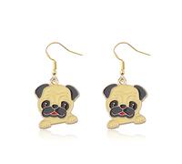 BAUNA Pug Dog Earrings Pug Dogs Mom Gifts Dog Lover Themed Dangle Earrings Cute Pet Pugs Jewelry Gifts For Women Pug Lover Gift, M, Acrylic, acrylic