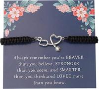 BAUNA Stethoscope Gift Nurse Doctor Gift You are Braver Stronger Smarter Than You Think Bracelet Medical Student Graduation Gift