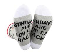 BAUNA Sunday Racing Crew Sock Sundays Are For Car Racing Sock Sport Game Day Gift Race Lover Gift Motorsport Enthusiast Gift (UK, Alpha, One Size, Regular, Regular, Sunday Racing Sock)