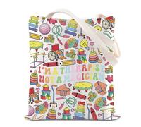 BAUNA Therapist Appreciation Tote Bag Therapist Assistant Gift Therapist Graduation Gift I’m A Therapist Not A Magician Canvas Bag (Therapist Tote)