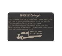 BAUNA Truck Driver Gift Truckers Prayer Keep Me Safe Get Me Home Semi Truck Driver Black Wallet Insert Card For Men Husband (Trucker prayer cardbl)