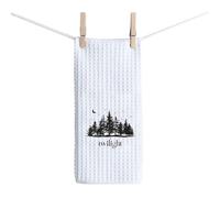 BAUNA Twilight Inspired Kitchen Towel Vampire Movie Dishes Towel City Of Forks Tea Towel Vampire Lover Kitchen Decor (Twilight Towel)