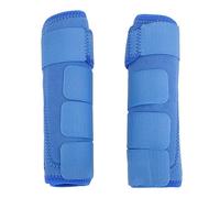 BauphryX Horse Sports Boots, Blue Protective Breathable Leg Wraps with Hook and Loop Closure, Front Leg Support for Training Riding Competition, Durable Nylon Polyester Horse (Size M)