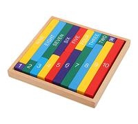 BauphryX Montessori Colored Decimal Bar, Wooden Mathematics Teaching Aids, Color - Coded Decimal Sticks for Number Recognition and Counting, Includes 19 Bars with Storage Box for
