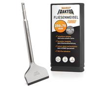 BAURIX® SDS Plus Tile Chisel [250x75 mm] | FRAKTOR® System | Heavy Duty Tile Removal Chisel for Wall and Floor Tiles | Made from 42CrMo Steel | SDS Plus Chisel for Adhesive & Tile Removal