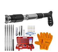 BAUSATZ Black Concrete Nail Gun with 20 Big Nails (5cm, 1.9inch)