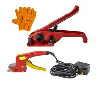 BAUSATZ Hand Tools Strapping Hot Melt Strapping Machine Hot Melting Strapping Banding Machine Straps Packing Machine Belt Tensioner Tool Banding Strapping Kit Packaging Strapping Machine (UK Plug)