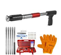 BAUSATZ Red Concrete Nail Gun with 20 Big Nails (5cm, 1.9inch)